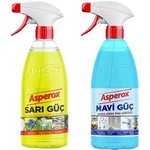 اسپری پاک کننده سطوح آسپروکس مدل MAVI GUC حجم ۱ لیتر مجموعه ۲ عددی